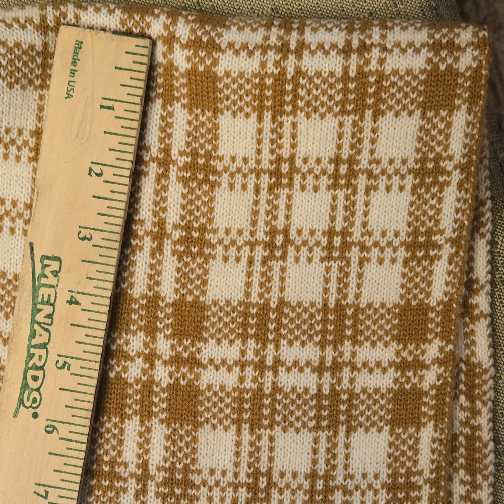 New Timberland Scarf‎ Buffalo Plaid Caramel And Cream Excellent Condition Soft